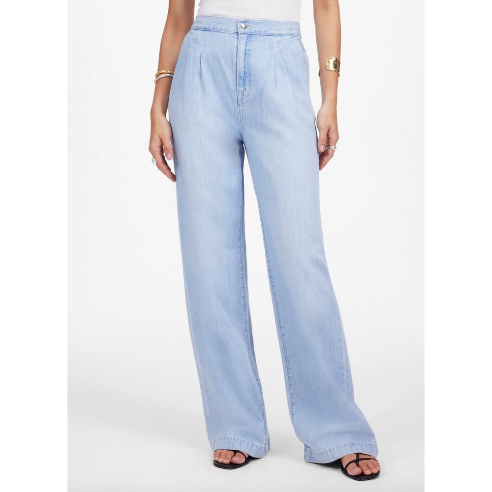 Madewell Light Blue Denim Wide Leg Jeans - Picture 2 of 13